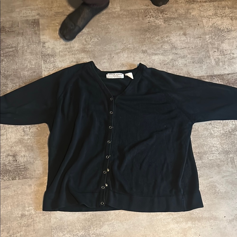 Carolyn Taylor Classic Black Cardigan